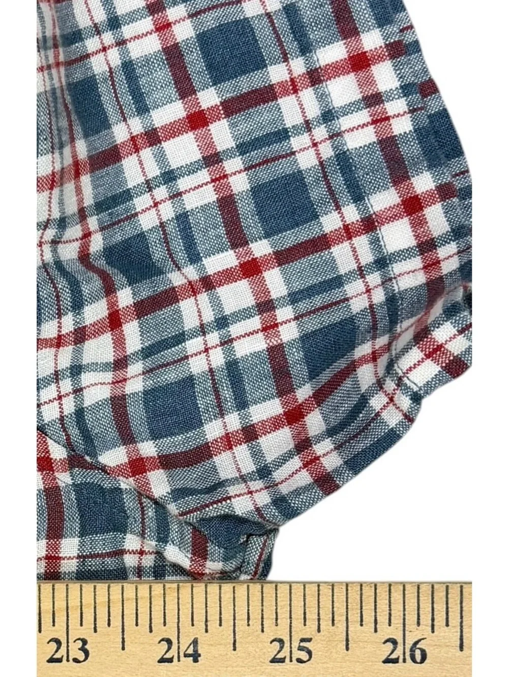 J Crew Baird McNutt Irish Linen Shirt Mens XL Blue Red Plaid Short Sleeve Button